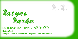 matyas marku business card